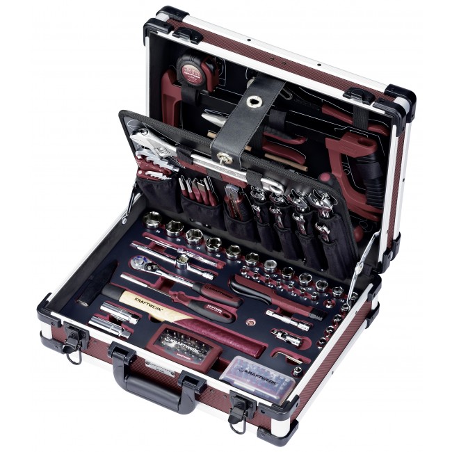 Coffret outils professionnels en aluminium – 151 pièces KRAFTWERK