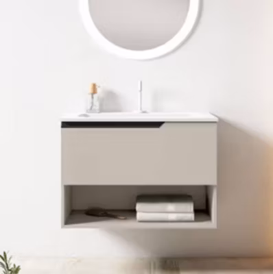 Ensemble meuble ELEVEN + vasque céramique FLAT 60cm Cotton
