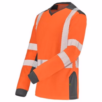 T-shirt manches longues fluo SAFE XP HV orange/bleu marine T2/M – CEPOVETT – 22-9T85-404-2/M