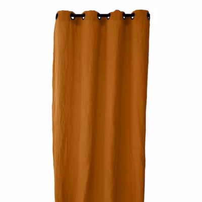 Rideau à œillets « Sonate » 140 x 280 cm 100% Lin lavé Vent du sud – Terre Cuite