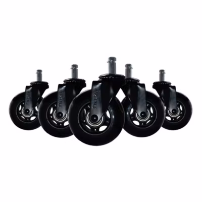 Lot de 5 Roulettes Universelles Silencieuses Pivotantes Noires Moderne FineBuy
