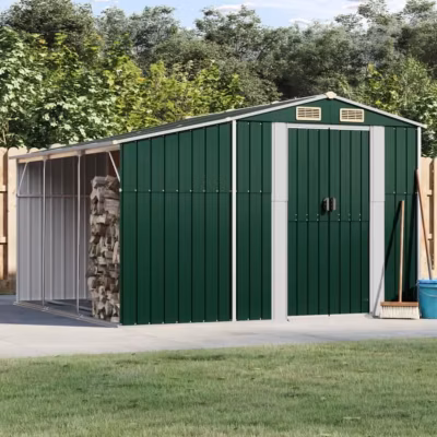 vidaXL Abri de jardin vert 277x279x179 cm acier galvanisé 3188287
