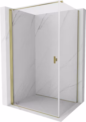 Mexen Mist-B cabine de douche à charnière 70 x 100 cm, transparent, or – 8A2T-070-100-50-00