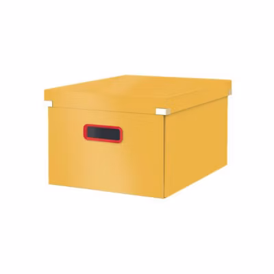 Boite rangement en carton solide Cosy M – Jaune