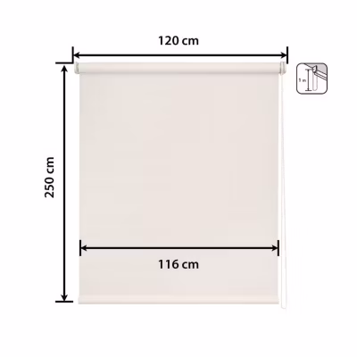 Easydeco – Store Enrouleur motorisé à batterie Screen Premium ( Beige, 120 x 250 cm)
