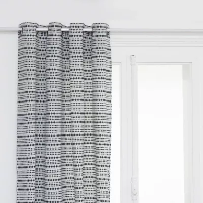 Rideau jacquard Micah 130x260cm bleu égéen – Atmosphera