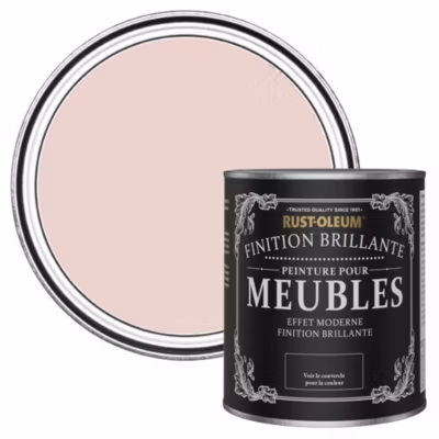 Peinture Rose pour Meubles, Finition Brillante – RUST-OLEUM – Champagne Rosé 750ml