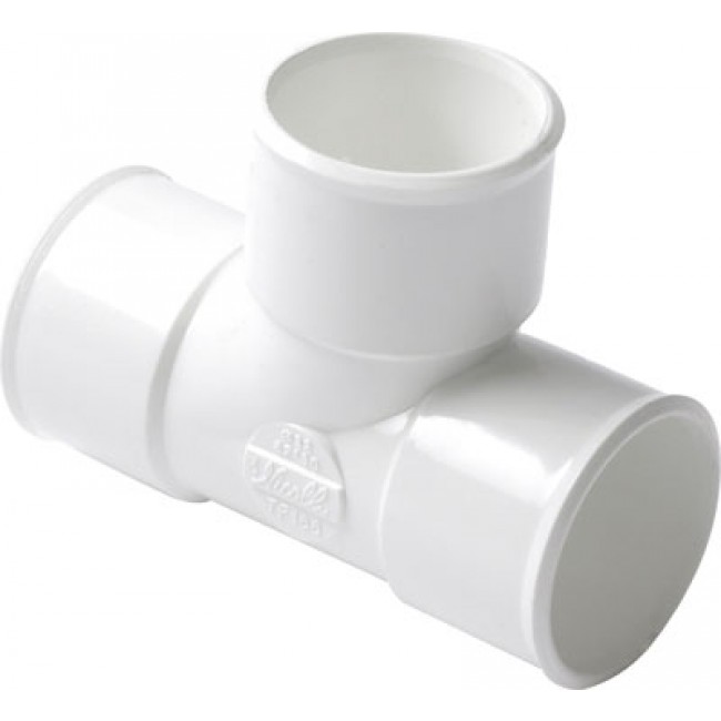Té PVC blanc pied de biche à 87°30 NICOLL