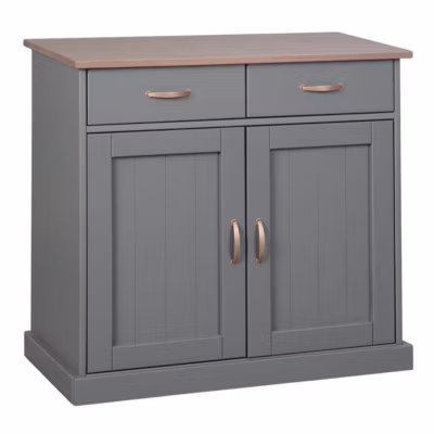 MELINA – Buffet 2 Portes 2 Tiroirs Coloris Gris