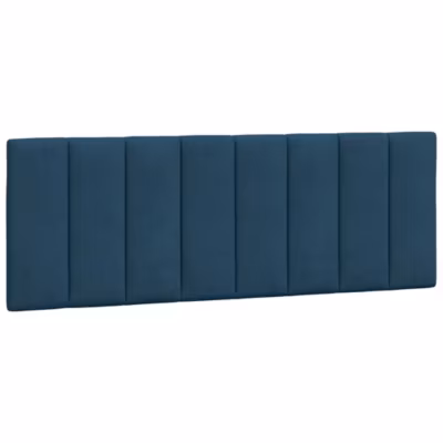 Coussin de tête de lit Hanko bleu 120 cm velours vidaXL