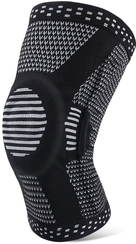Genouillère professionnelle unisexe avec kussen rotulien et stabilisateur latéral, offrant un soutien du genou et un soulagement de la douleur pour les coureurs, les lésions du ménisque, l&rsquo;arthrite, etc. (32 cm de long, convient pour 55-75 kg)