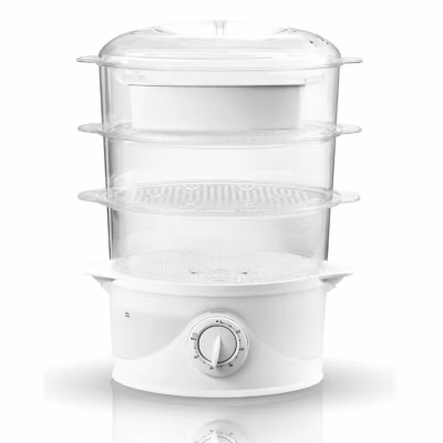 Cuiseur vapeur Puissance de 800 W. – 9L – Trois réservoirs de vapeur Steam Turbo transparents – Adler AD-633