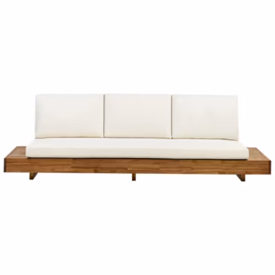 Canapé de jardin 3 places MARETTIMO Bois d&rsquo;acacia certifié Marron