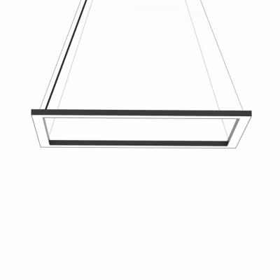 LUMICOM – FLOOR Suspension, STRIP LED, 38W/m, 3000K, métal, noir, 40x60cm