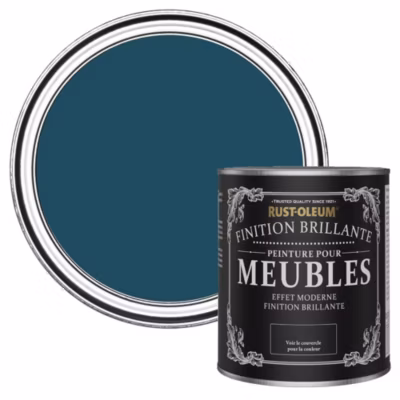 Peinture Bleue pour Meubles, Finition Brillante – RUST-OLEUM – Uniforme 750ml