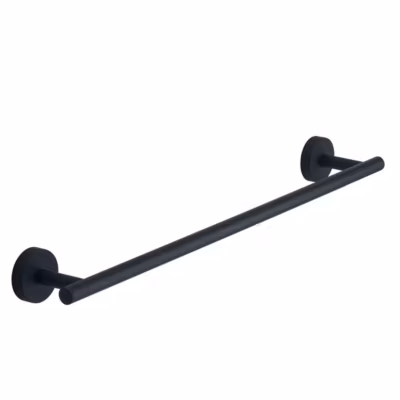 Porte-Serviettes Violetta 45 Cm Noir Mat Acier Inoxydable Fixation Murale