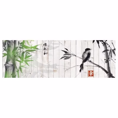 Brise vue imprimé ZAZEN, H.1 x L.3 m, 100% occultant, Made in France par Scenolia + kit de fixation offert