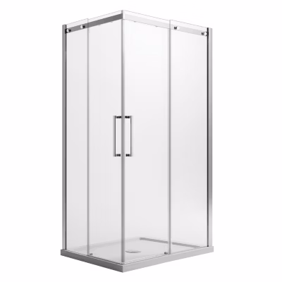 Cabine de douche Rectangulaire 100x120CM H200 Verre Transparent 8mm Droite EasyClean Prime Corner