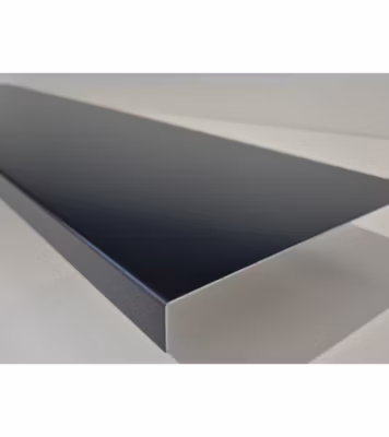 Bande de rive Noir, RAL 9005 Sat, épaisseur 1 mm, 1 pli retour 3 cm , Largeur  8 cm , Longueur 140 cm