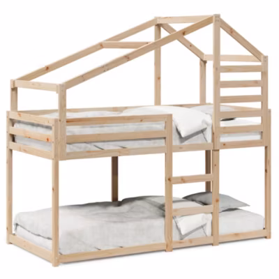 Cadre de lit, Lit superposé sans matelas 90×190 cm bois de pin massif