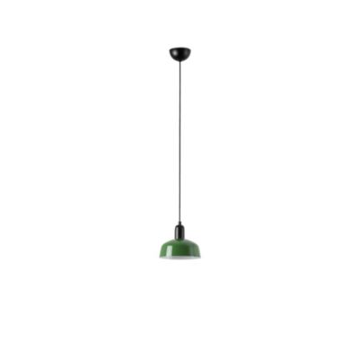 Faro Tatawin Petit plafonnier suspendu en forme de dôme noir, vert brillant, 1 ampoule E27