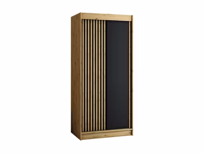 Armoire Lamelo a portes coulissantes H. 200 x L. 100 x P. 62 2 portes