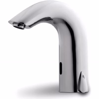 Mitigeur automatique sans contact a détection infrarouge pour lavabo ou vasque SANINDUSA Hera chromé transfo 9V inclus