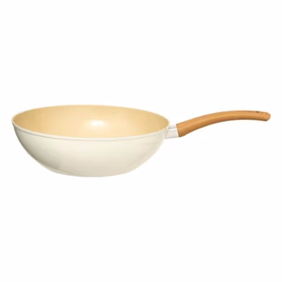 Wok Harmony D28cm en aluminium forgé beige – Beige- 5five