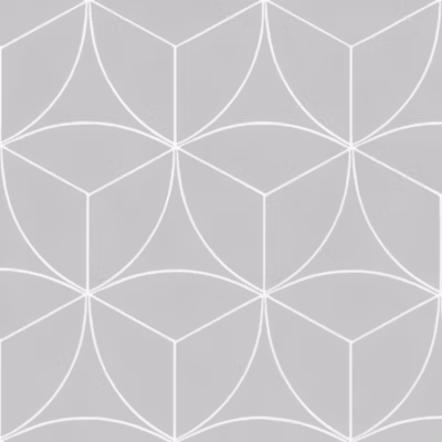 Sol vinyle Textile – Rosace géométrique grise – Rouleau de 3m x 11m