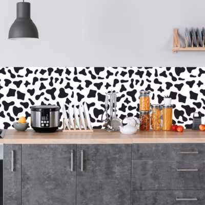Crédence adhésive tâches de vache 50×200 cm