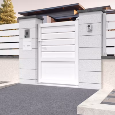 Portillon panneau mixte SPASIE (Blanc – 1000 mm x 1894.8 mm)
