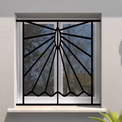 Grille de Defense Solazur pour Fenetre H 45 cm x L 100 cm (côte tableau)