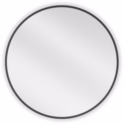 SILLA Miroir mural rond, 65 cm, cadre noir