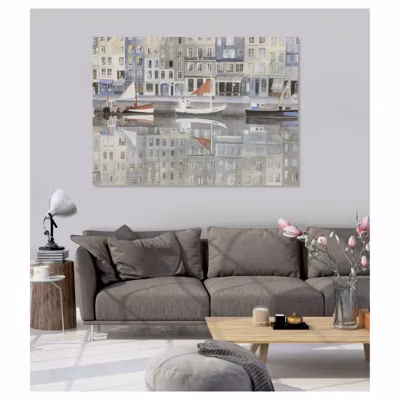 Tableau toile en kit HONFLEUR 180 x 130 cm – Toile textile sans PVC, Made in France par Scenolia