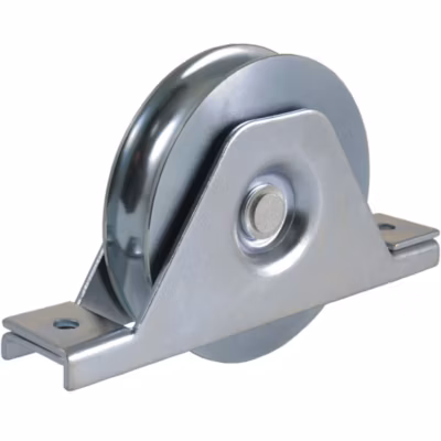 Roue à rainure ronde de 120 mm avec support à deux trous