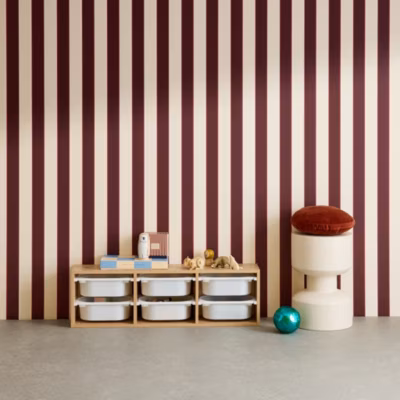 Meuble de rangement pour enfant. naturel. 6 bacs en plastique