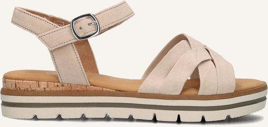 Gabor 083.3 Sandales pour femmes – Avec Talon Compensé – Femme – Beige – Taille 42