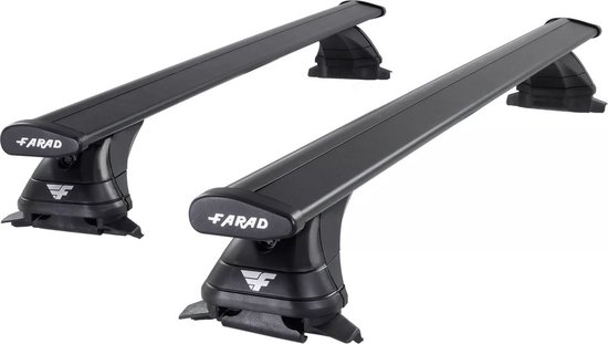 Galeries de toit sur mesure pour barres de toit ouvertes Nissan Primera 1990 à 2007 – Aluminium – Capacité de charge élevée 100kg – Wingbar Zwart – Merk Farad