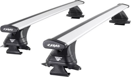Galeries de toit adaptées aux barres de toit ouvertes Hyundai Trajet 2001 à 2008 – Aluminium – Capacité de chargement élevée 100kg – Wingbar Argent – Merk Farad