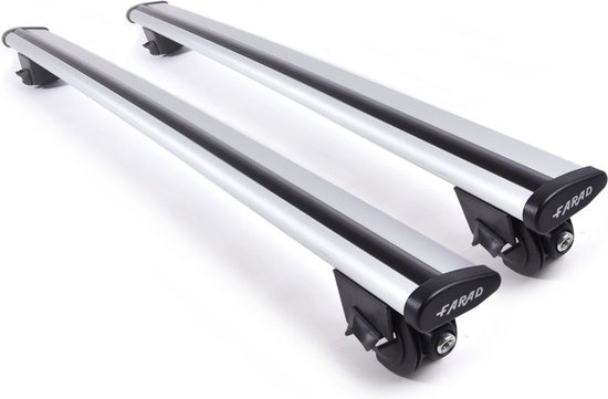 Galeries de toit adaptées aux barres de toit ouvertes Subaru Impreza Wagon 1993 à 2007 – Aluminium – Capacité de chargement élevée 100kg – Wingbar Argent – Merk Farad