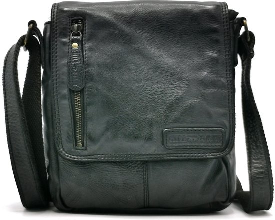 Hillburry en cuir Hillburry cuir lavé noir