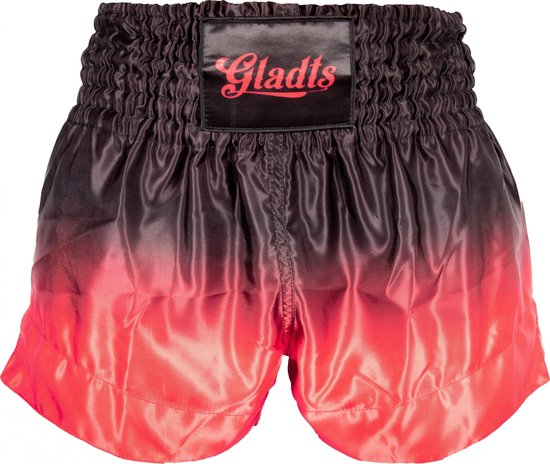 Gladts Kickboxing short Polyester Zwart/ rouge Taille S