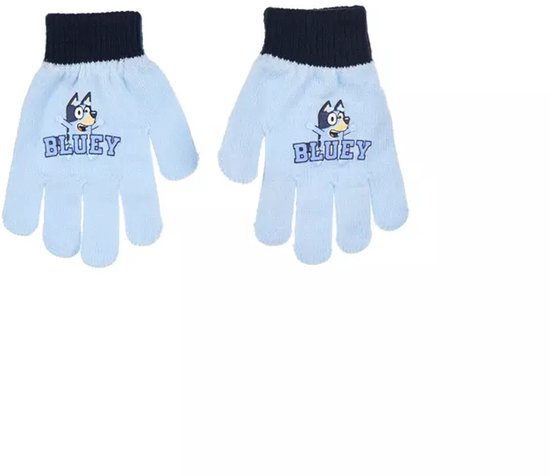 Gants Bluey Enfants – Bleu clair avec image Bluey – 3-6 ans