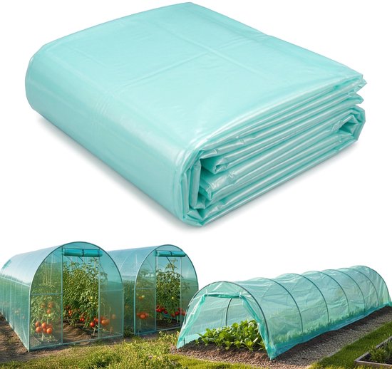 Garronda Film pour tunnel de culture 8×8 m – 3 couches stabilisé UV, résistant à la déchirure, pour serre et jardin GD-0198 Vert
