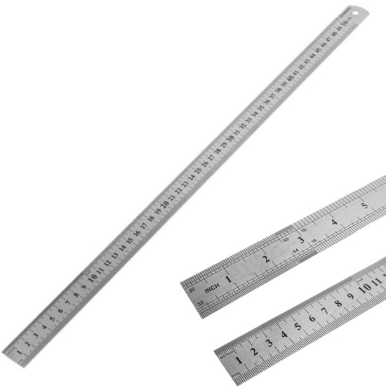 Forsage – Règle – 500mm – Mètre ruban en acier – Double graduation