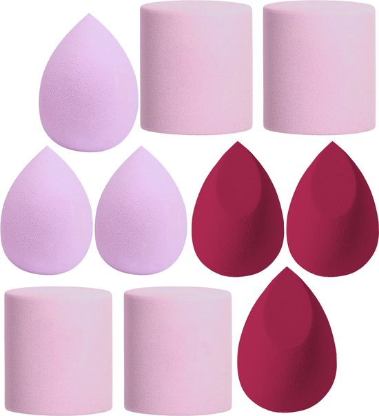 Fond de teint Marshmallow Beauty Blender Set – Éponge de maquillage – Applicateur de fond de teint – Éponge à poudre – 10 pièces