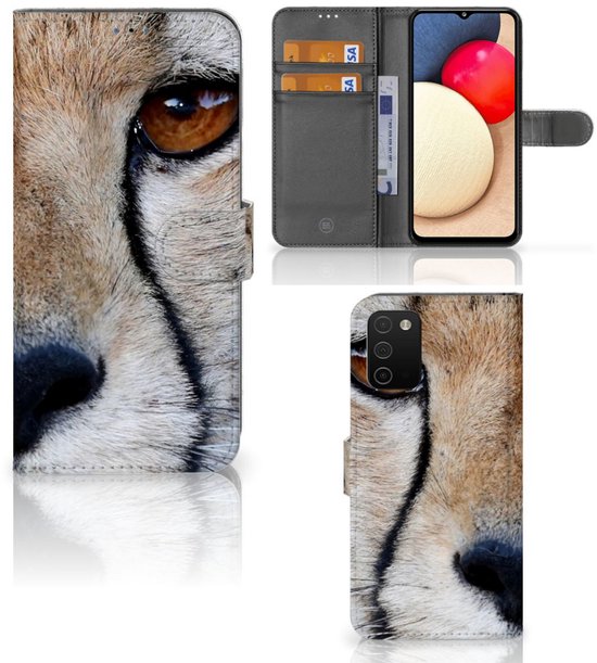 Flip Case pour Samsung Galaxy A03s Coque Guépard