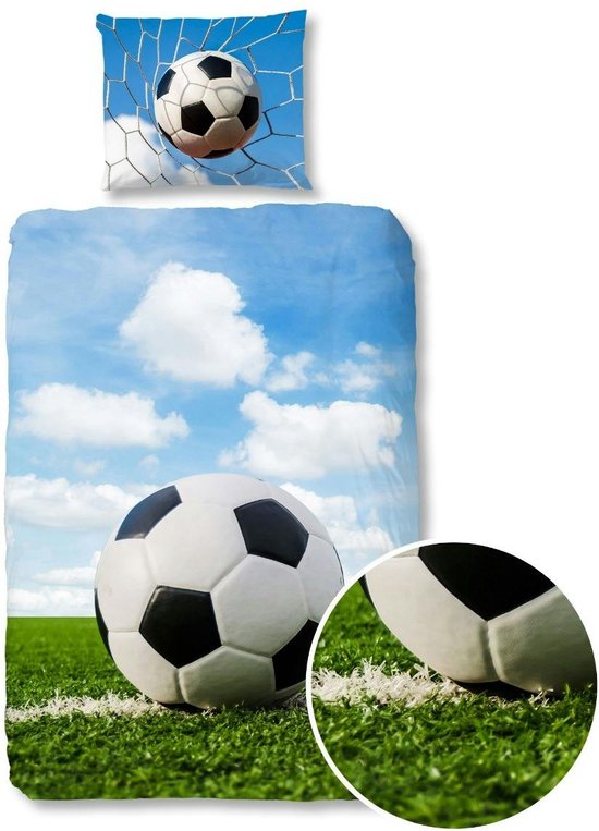 Good Morning Voetbal – Flanelle – Housse de couette – Simple – 140×200 / 220 cm – Multi