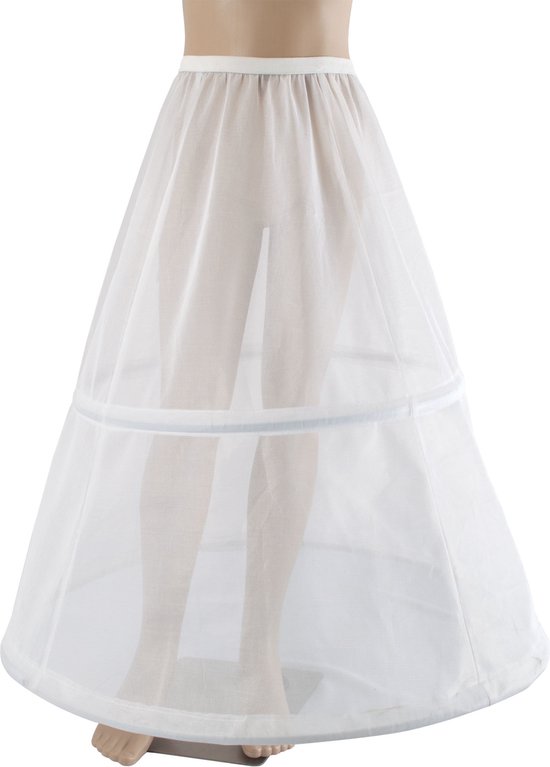 Funny Fashion – Costume de Danse et de Divertissement – Rok longue et large danseuse élégante – Wit /beige – Taille unique – Déguisements – Déguisements