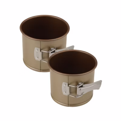 Lot de 2 moules à gâteaux 12/12 cm en acier Zenker Mojave Gold
